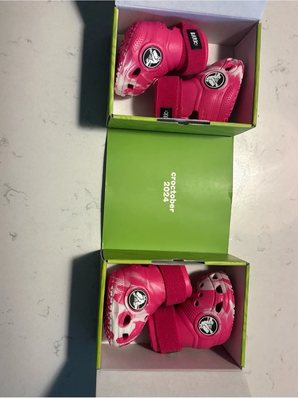Bark Crocs Pet Boots Dragon Fruit Medium Special Box Limited Edition 2024 Pink
